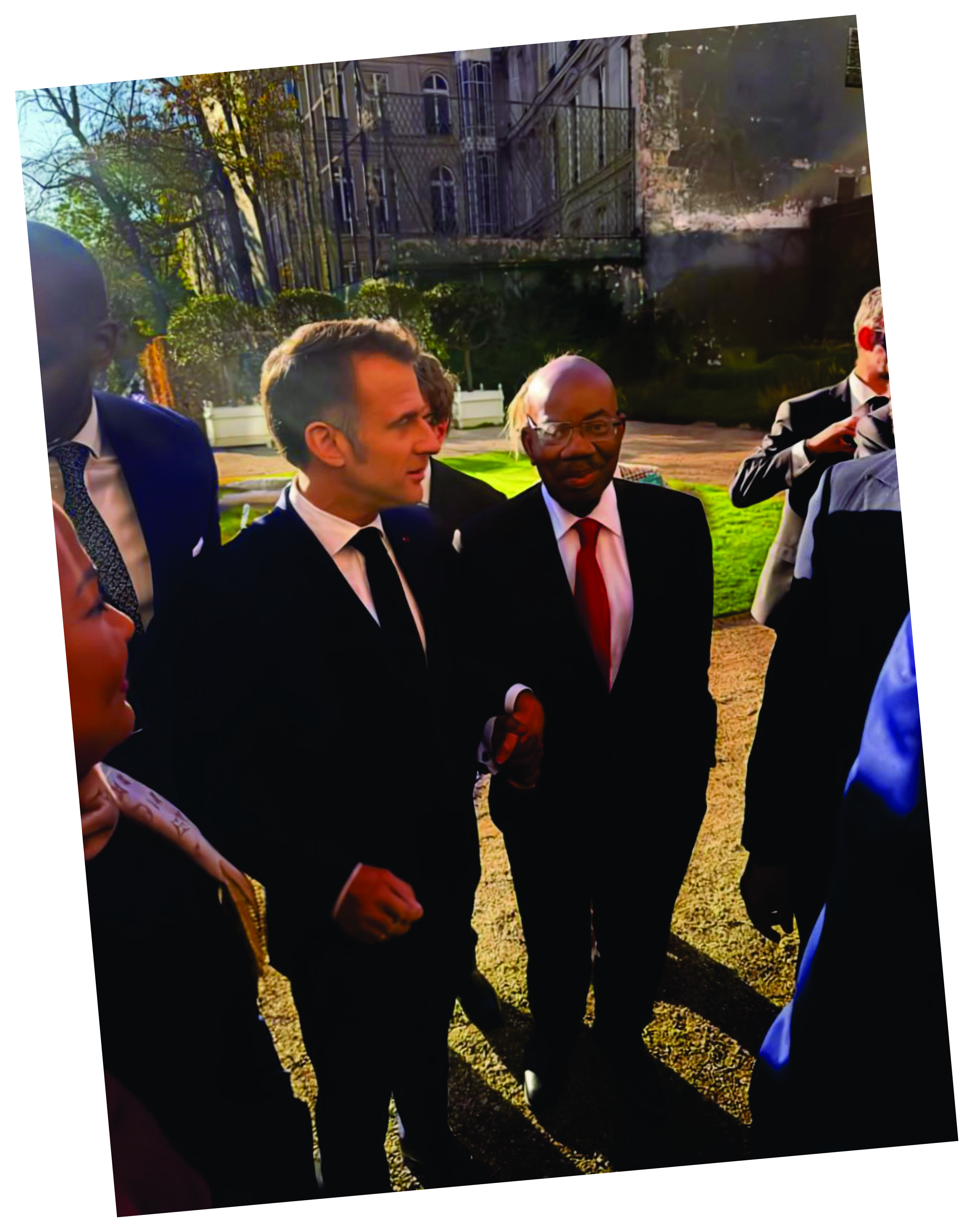 Jim Ovia, CFR with President Emmanuel Macron of France
